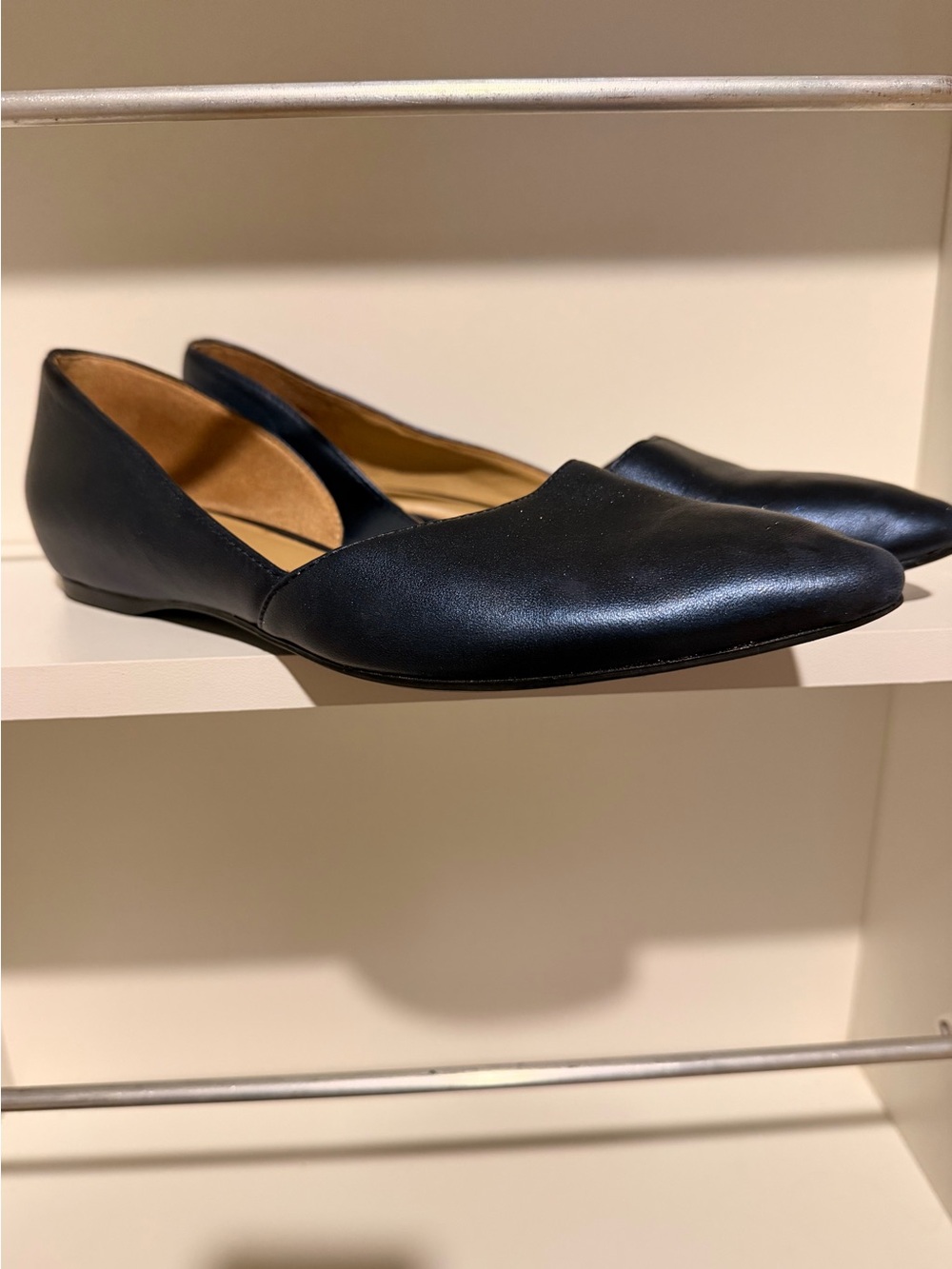 Samantha Metallic Navy Blue Flats